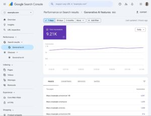 Search Console Generative AI Report
